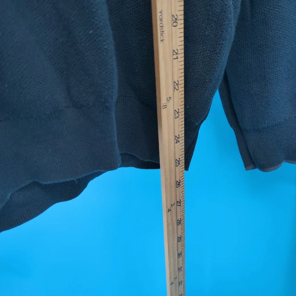 Polo Ralph Lauren Mens Black Pima Cotton Quarter Zip Sweater Large Pony Logo